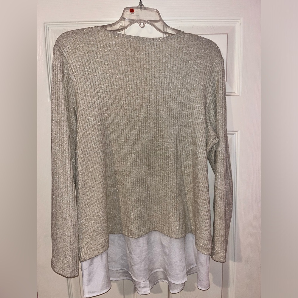 Calvin Klein Women's Sparkly Blouse Top - Picture 2 of 3